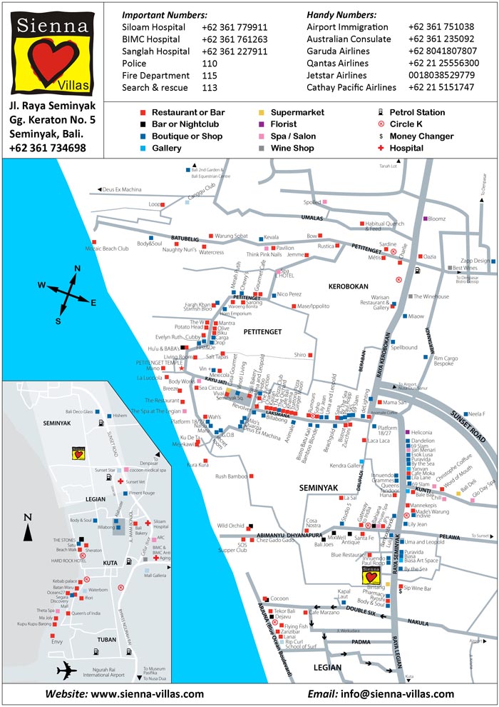 PDF Map of Sienna Villas Location